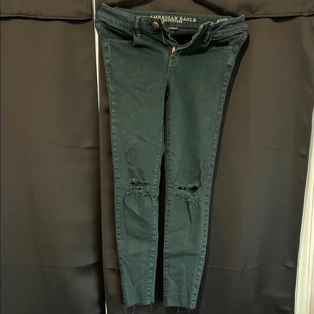 American Eagle Outfitters Women's dark Green Jeans size 4